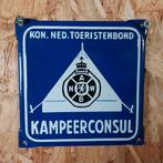 Topstaat oud emaille bordje Anwb kampeerconsul, Verzamelen, Ophalen of Verzenden, Zo goed als nieuw, Reclamebord