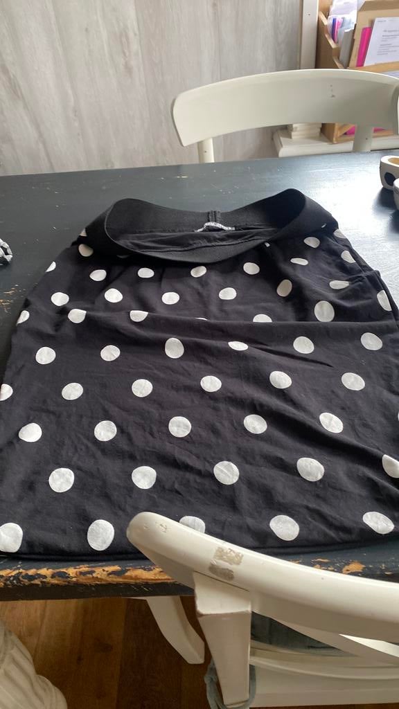 Juffrouw jansen  kokerrok maat l hoofdkleur is zwart, Ophalen of Verzenden, Zo goed als nieuw, Zwart, Knielengte