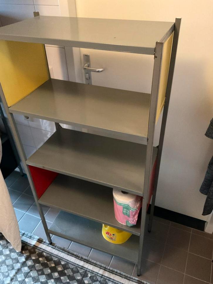 Vintage Gispen kast / rek met gekleurde panelen, Huis en Inrichting, Kasten | Overige, Gebruikt, Ophalen