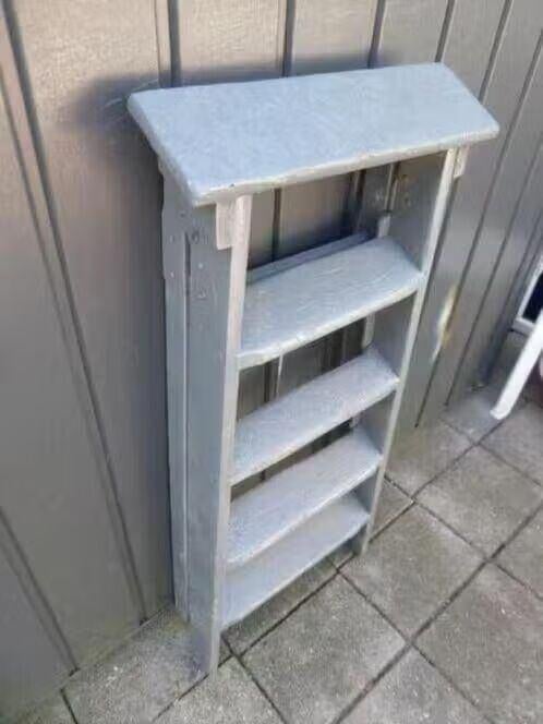 Knappe schilderstrap - Houten trap - Inklapbaar - 5 treden, Ophalen