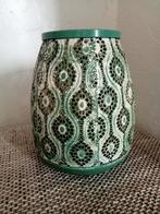 Sfeervolle Kaarsen Standaard/Lantaarn - 20x16 cm, Huis en Inrichting, Ophalen of Verzenden, Zo goed als nieuw, Metaal, Groen