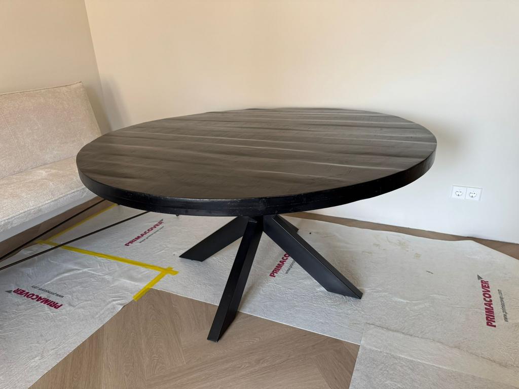 Mango houten eettafel 150 cm, Huis en Inrichting, Tafels | Eettafels, Ophalen, 100 tot 150 cm, 150 tot 200 cm, Rond