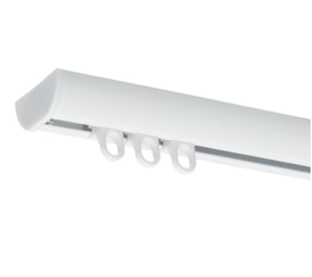 Gordijnrail Deluxe Wit 200 cm, Ophalen, Wit, 150 tot 200 cm, Nieuw