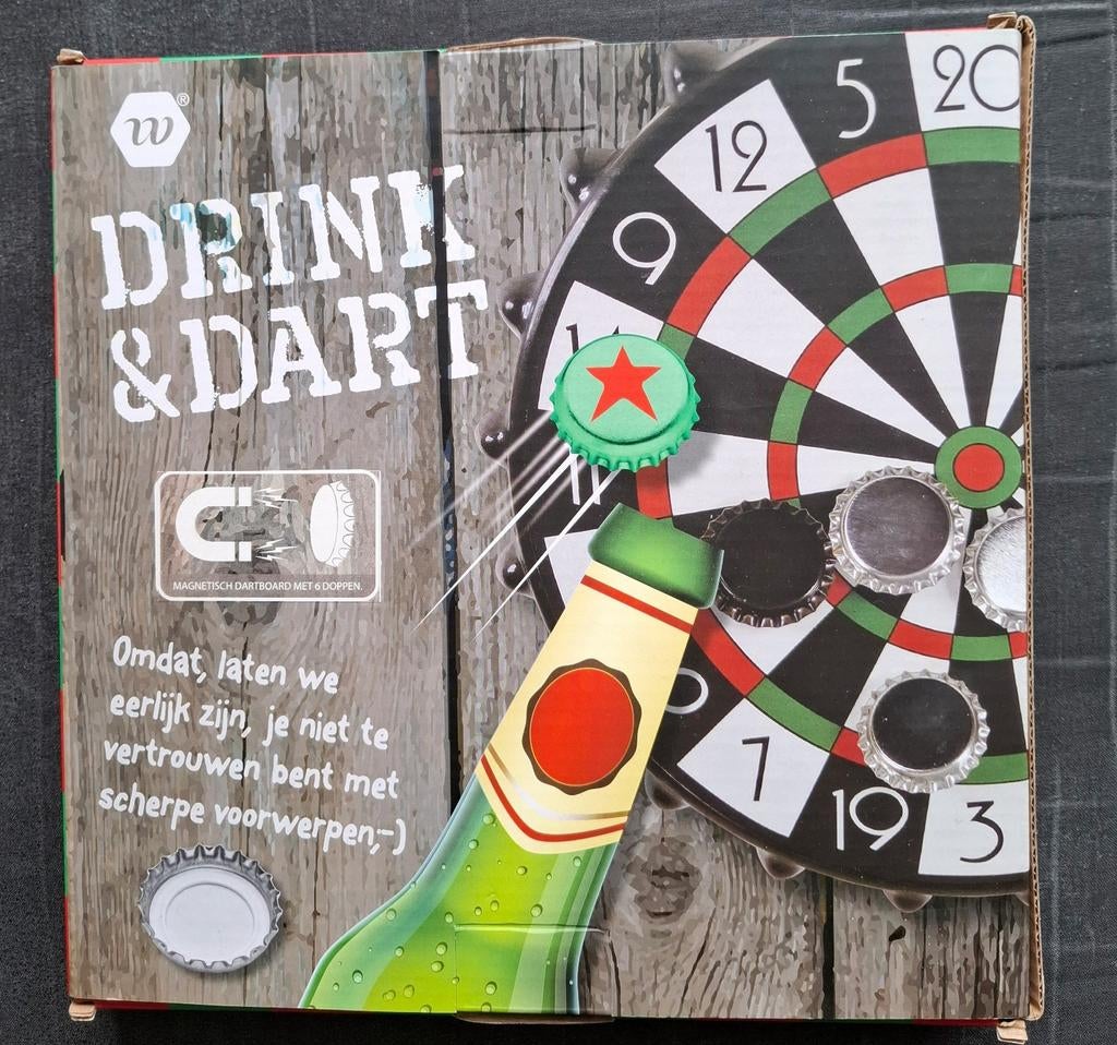 Dartbord met magnetische bierdoppen, Ophalen of Verzenden, Nieuw