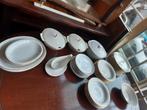 Wit servies met gouden rand - Compleet, Ophalen, Gebruikt, Effen, Porselein