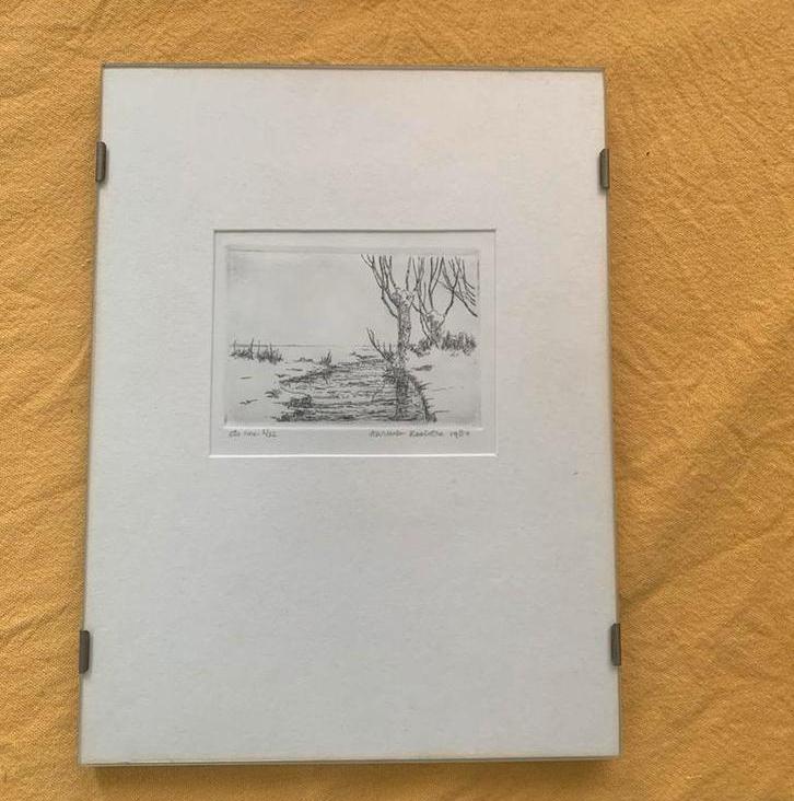 Kleine ets Harmen Kooistra 1984, Antiek en Kunst, Kunst | Etsen en Gravures, Ophalen of Verzenden