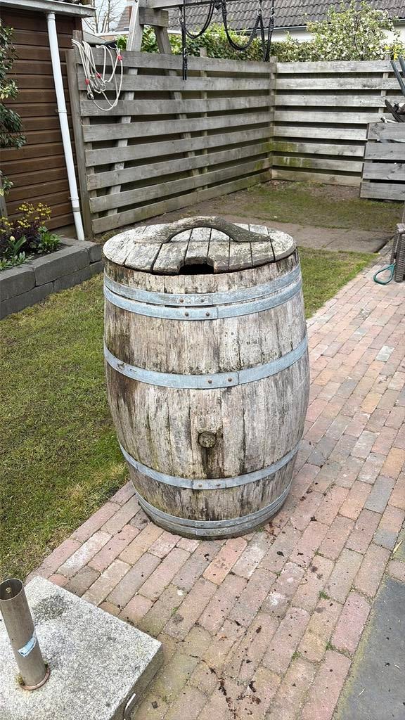 Regenton hout, Tuin en Terras, Regentonnen, 150 liter of meer, Ophalen, Zo goed als nieuw, Hout