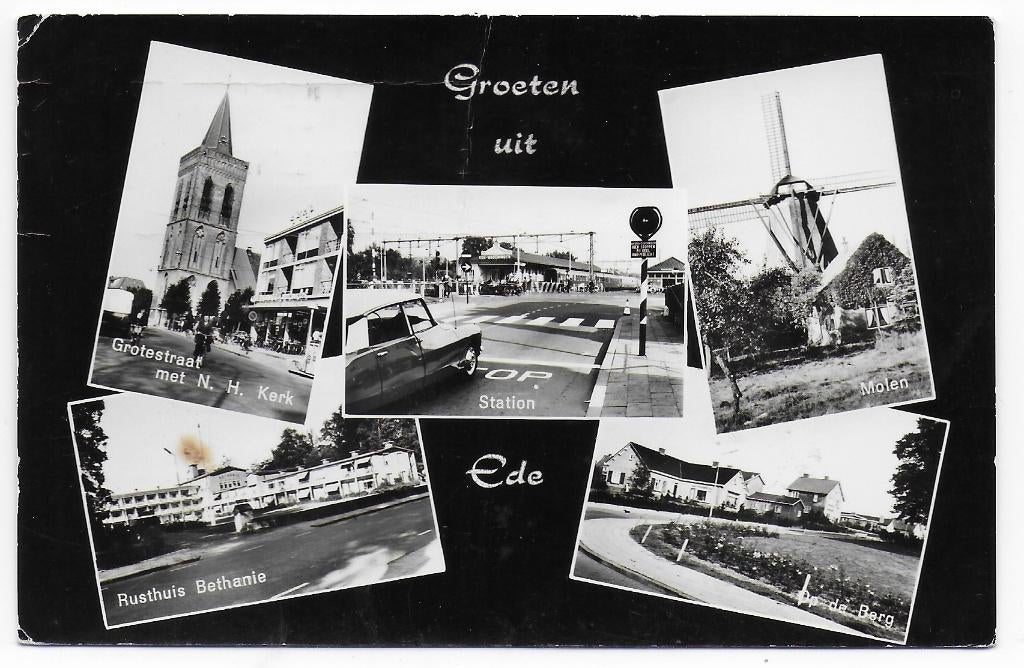 Ede oude gelopen ansichtkaart ( B7234 ), Verzamelen, Ansichtkaarten | Nederland, Ophalen of Verzenden, 1940 tot 1960, Gelopen