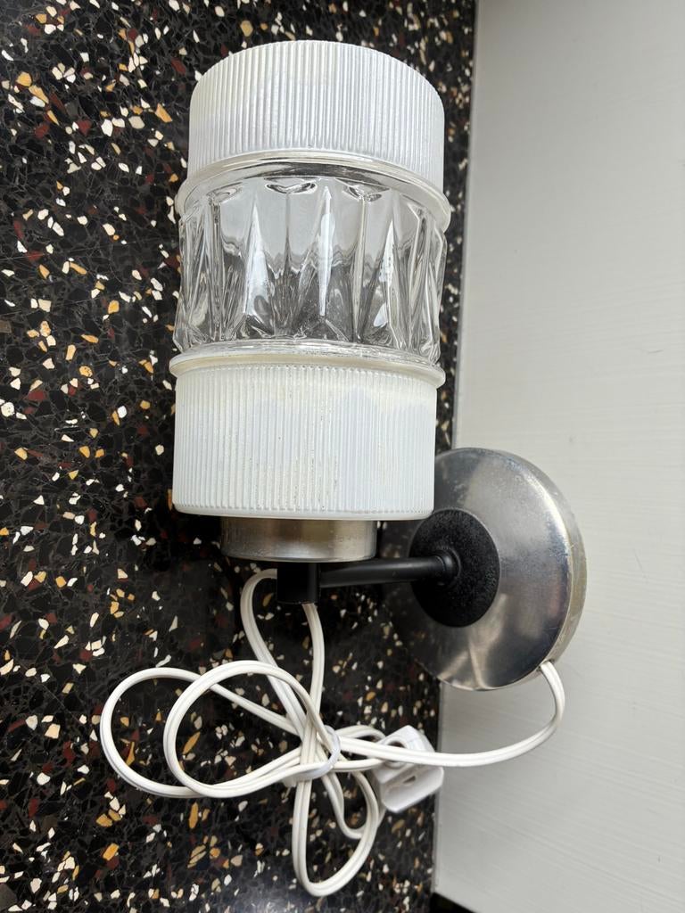 Retro wandlampje, Ophalen of Verzenden, Gebruikt, Glas