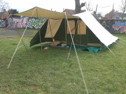 Katoenen Randstad Otter 4 persoons tent, Caravans en Kamperen, Tenten, Ophalen, Tot en met 4