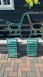 Gietijzeren tuinbank poten met rugleuning, Ophalen, Gebruikt, Metaal