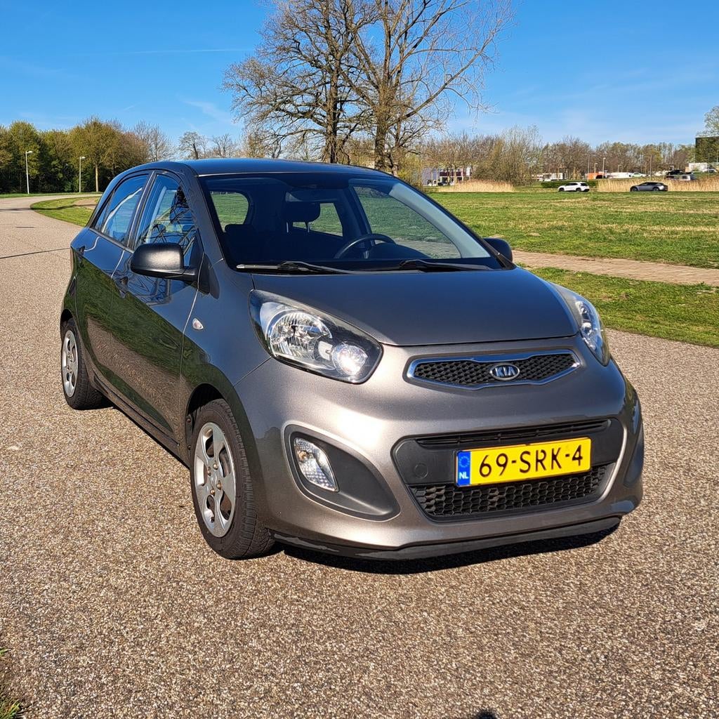 Kia Picanto 1.0 Cvvt 5-DRS 2011 Grijs, Auto's, Voorwielaandrijving, Stof, Zwart, 400 kg