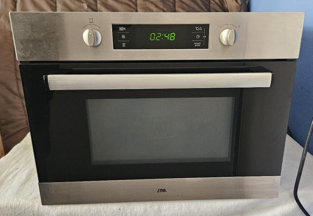 Inbouw oven met magnetron van ETNA T2144, Witgoed en Apparatuur, Gebruikt, Oven met grill, Inbouw, Draaiplateau
