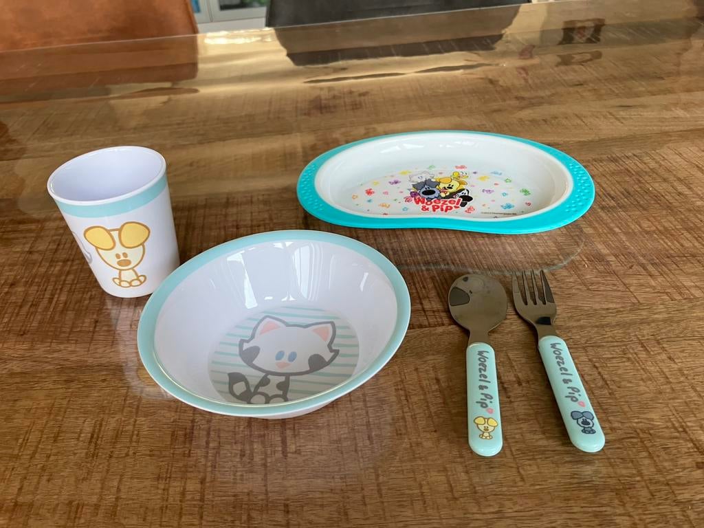Nieuw woezel & Pip eetset, Ophalen of Verzenden, Nieuw, Overige typen