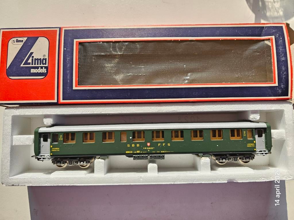 Modeltrein Ho lima SBB ZWITSERLAND rijtuig wagon zgan in, Hobby en Vrije tijd, Gelijkstroom, Wagon, Ophalen of Verzenden, Zo goed als nieuw