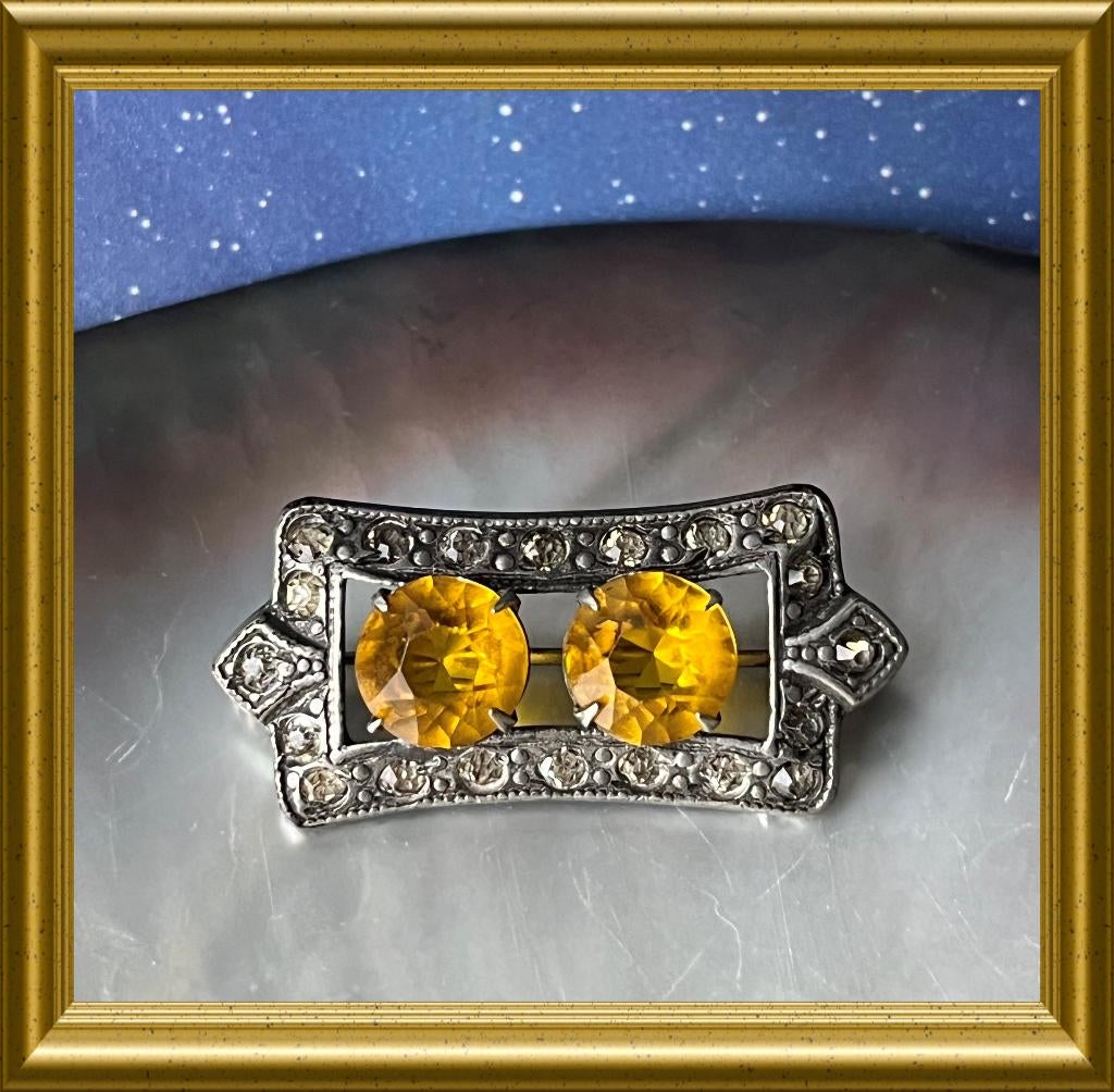 Kleine art deco broche, costume jewelry, Sieraden, Tassen en Uiterlijk, Antieke sieraden, Ophalen of Verzenden, Overige materialen