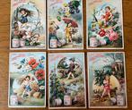 Liebig Vleesextract Kaarten - Jaarreeks met Engeltjes (12 st, Verzamelen, Ophalen of Verzenden, Voor 1940, Gebruikt, Overige onderwerpen
