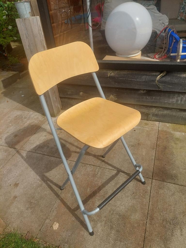 Inklapbare barkrukken, Huis en Inrichting, Barkrukken, Ophalen, 5 krukken of meer, Zo goed als nieuw, 90 cm of meer