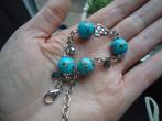mooie echt zilveren armband met blauwe kralen ESPRIT 925, Sieraden, Tassen en Uiterlijk, Armbanden, Ophalen of Verzenden, Zo goed als nieuw
