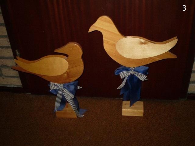 Drie houten sets met vogels., Diversen, Pasen, Zo goed als nieuw, Ophalen of Verzenden