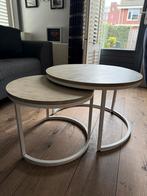 Set van 2 ronde salontafels - Stijlvol en veelzijdig, Ophalen, Gebruikt, Rond, 50 tot 100 cm