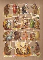 Apen vintage poezieplaatjes 7380, Ophalen of Verzenden