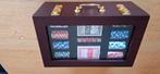 Luxe Poker Set in Houten Koffer met Chips en Kaarten, Vijf spelers of meer, Ophalen of Verzenden, Zo goed als nieuw, BCG