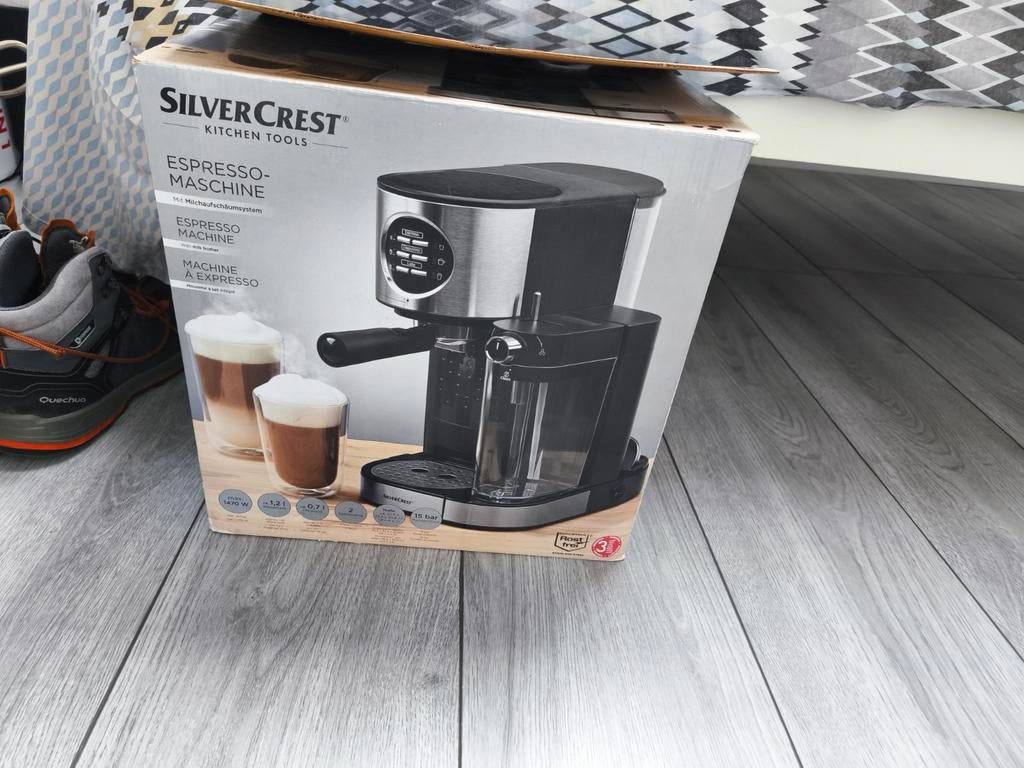 Silvercrest Espressomachine, Witgoed en Apparatuur, Koffiezetapparaten, Ophalen of Verzenden, Zo goed als nieuw, Espresso apparaat