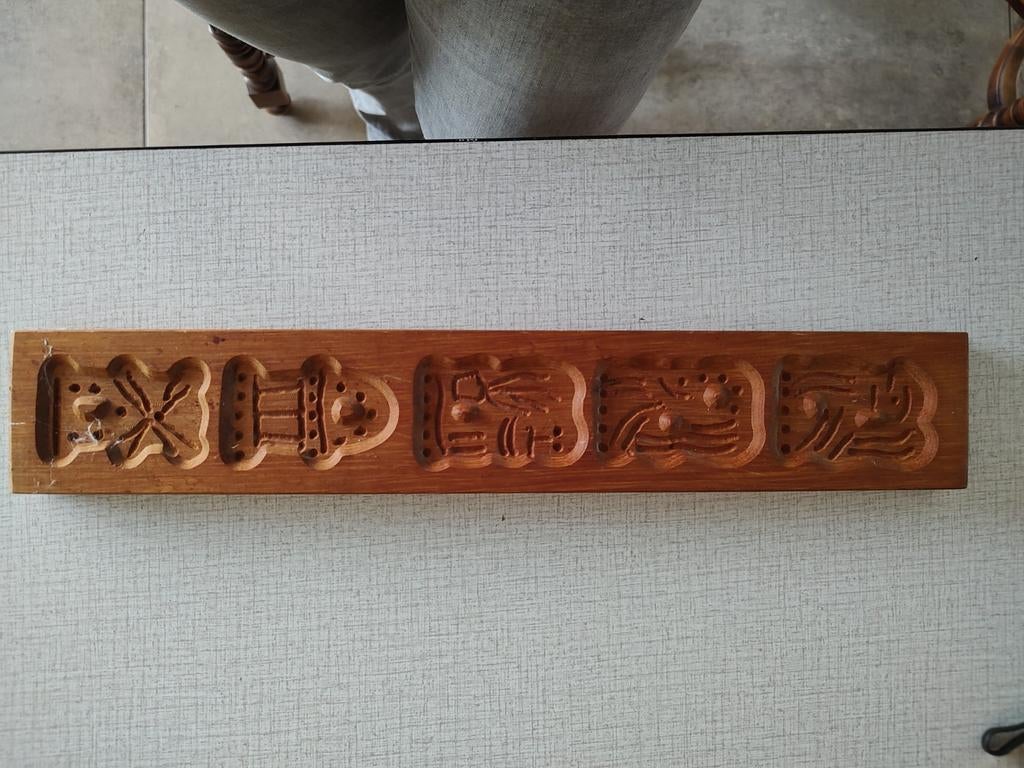 Vintage speculaasplank met 5 figuren, Ophalen