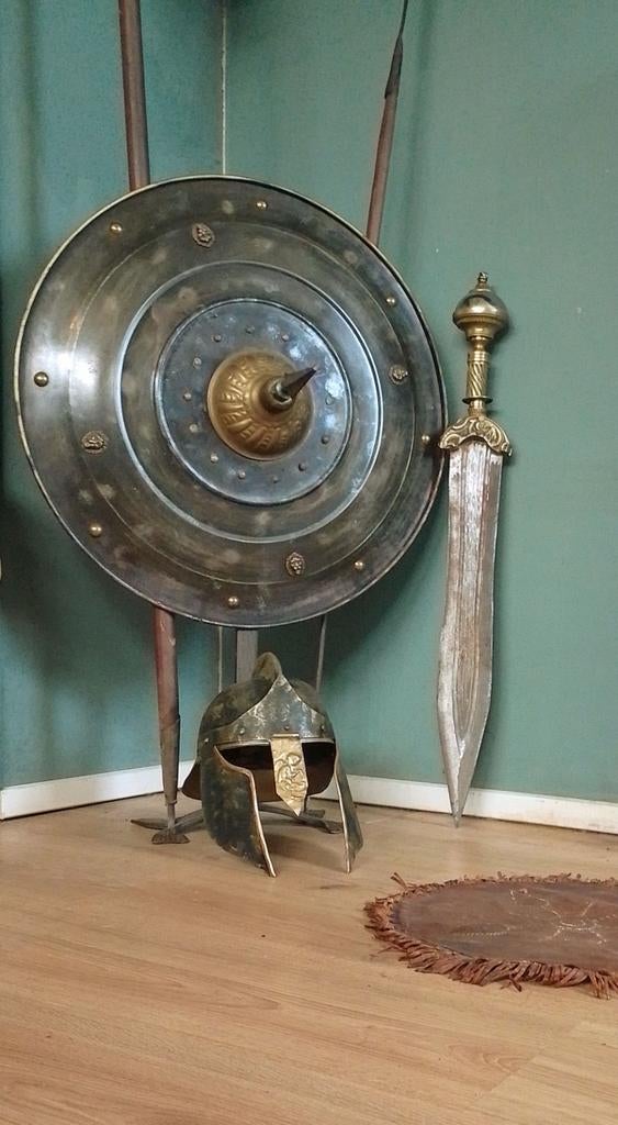Fraai vintage Trojaans armor schild!, Ophalen of Verzenden