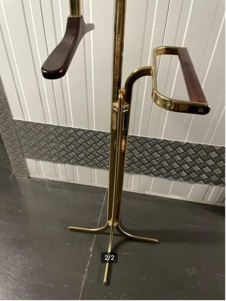 Vintage kledingrek: Silent Servant Massief Messing, Ophalen, Koper