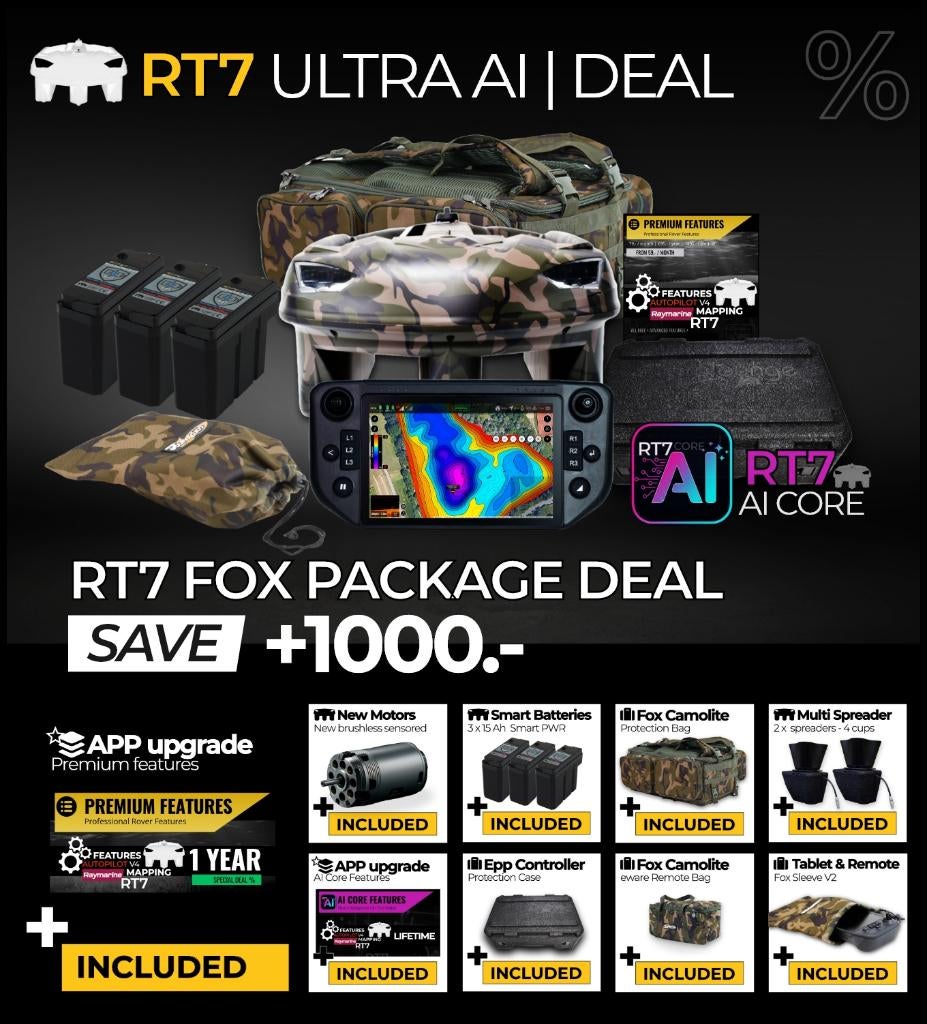 Carplounge RT7 | Voerboot Set | Raymarine Element | GPS