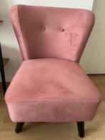 Fauteuils zitbank fluweel oud roze + tafel, Ophalen, Gebruikt, 75 tot 100 cm, 50 tot 75 cm