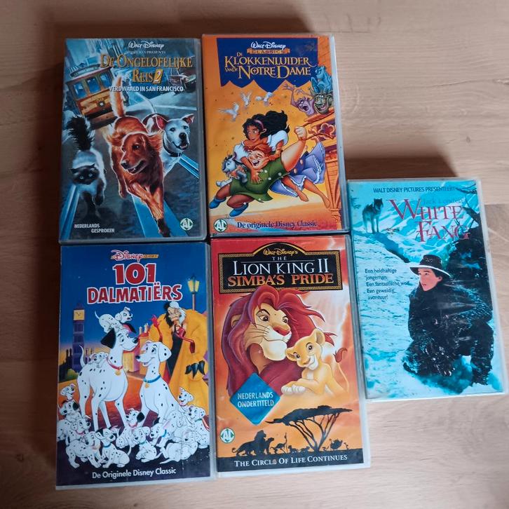 Walt Disney  VHS banden, jaren 60 en 90, goede kwaliteit, Cd's en Dvd's, VHS | Kinderen en Jeugd, Gebruikt, Kinderprogramma's en -films