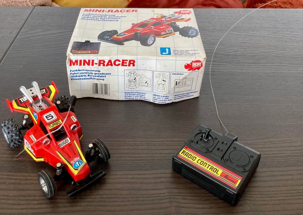 Vintage jaren ‘90 Dickie radiografisch Mini-Racer (Buggy), Ophalen of Verzenden, Gebruikt, Afstandsbediening