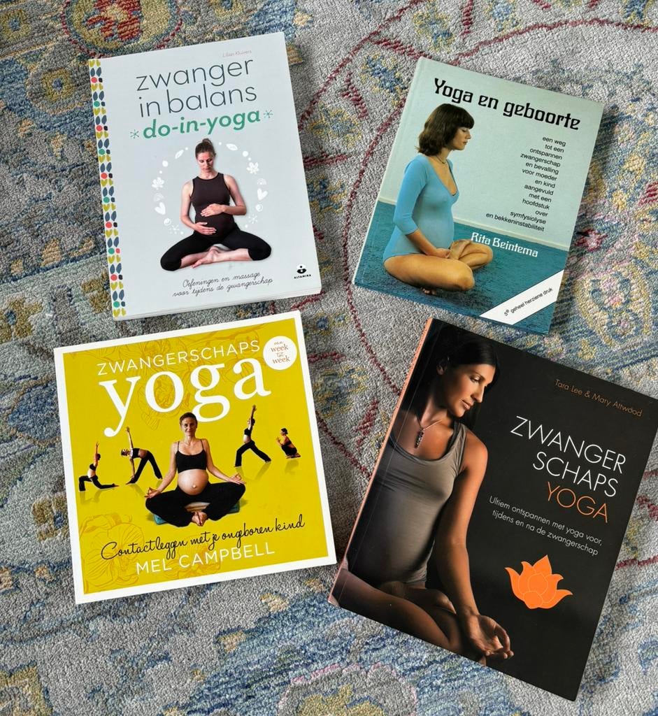 Zwangerschapsyoga boeken, als pakket te koop, yoga,  Ede, Boeken, Ophalen of Verzenden, Zo goed als nieuw, Zwangerschap en Bevalling