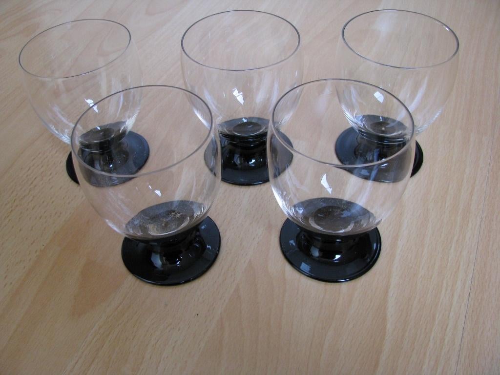5 leuke vintage bowl glazen, Antiek en Kunst, Antiek | Glas en Kristal, Ophalen of Verzenden
