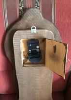 Vintage klok hout - Cottage wandklok houtsnijwerk, Ophalen of Verzenden, Gebruikt, Wandklok