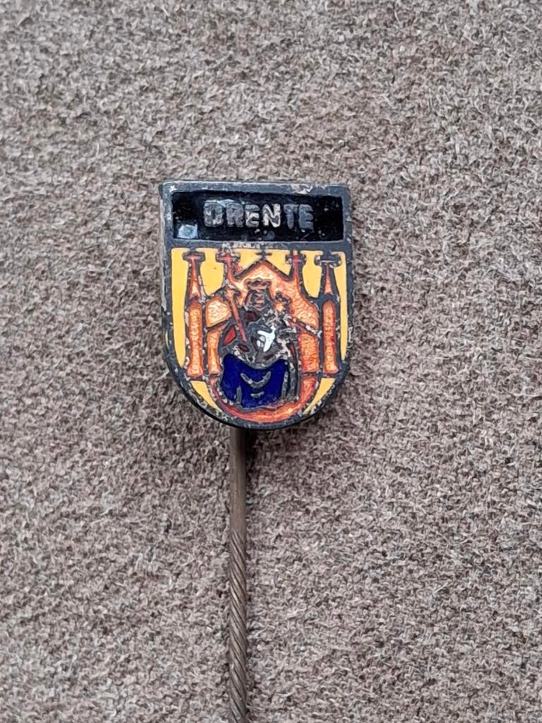 Speldje wapen Drente, Verzamelen, Speldjes, Pins en Buttons, Ophalen of Verzenden, Gebruikt