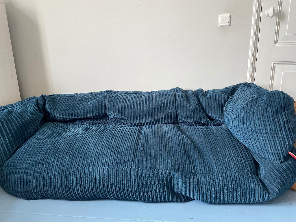 Zitbank big bertha original, Huis en Inrichting, Zitzakken, Ophalen, Gebruikt, Blauw, Zitzak