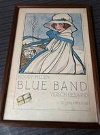 Originele Blue Band reclame affiche ca 1930, Verzamelen, Ophalen of Verzenden, Gebruikt, Reclamebord