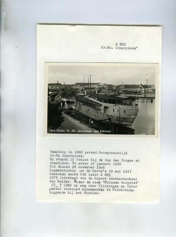 scheepvaart-MARINE-DEN HELDER-A882-schorpioen, Ophalen of Verzenden, Noord-Holland