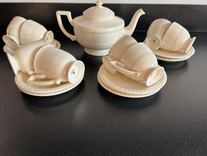 Recamier Servies - Theepot, Kop en Schotels wedswood style, Antiek en Kunst, Antiek | Servies compleet, Ophalen of Verzenden