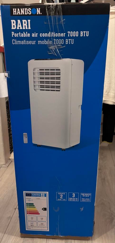 Bari Mobiele Airco 7000 BTU, Ophalen, Minder dan 60 m³, 2 snelheden, Nieuw