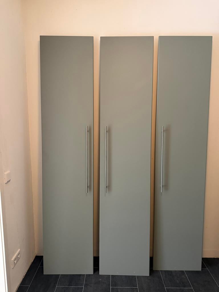 6 IKEA Pax kastdeuren, grijsgroen (hoge), Ophalen, Gebruikt, 200 cm of meer, 50 tot 100 cm