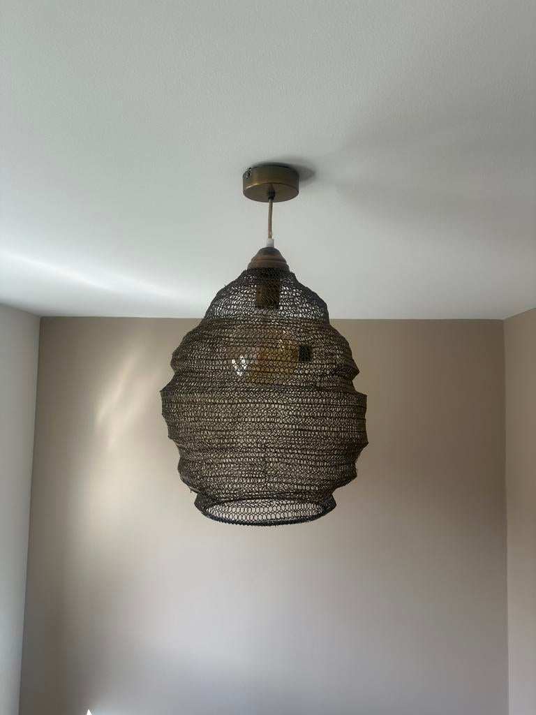 Hanglamp Goud / brons, Ophalen of Verzenden, Nieuw, Minder dan 50 cm