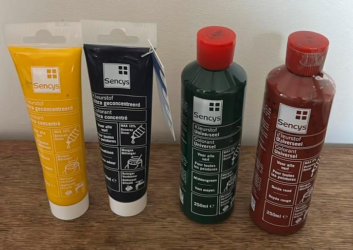 Sencys verfkleurstof, Doe-het-zelf en Verbouw, Verf, Beits en Lak, Zo goed als nieuw, Verf, Minder dan 5 liter, Ophalen of Verzenden