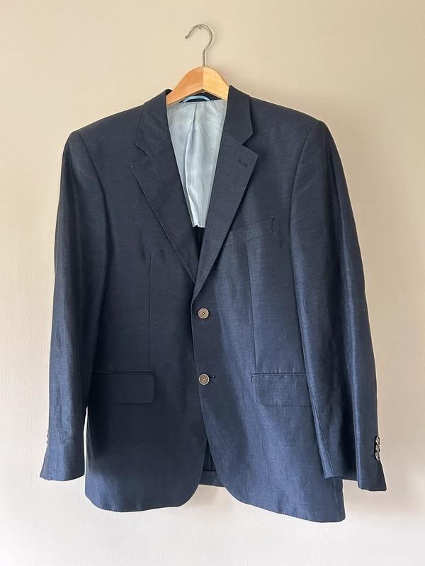 Donkerblauw heren colbert maat 48 / 50 jasje blazer kostuum, Kleding | Heren, Kostuums en Colberts, Ophalen of Verzenden, Zo goed als nieuw