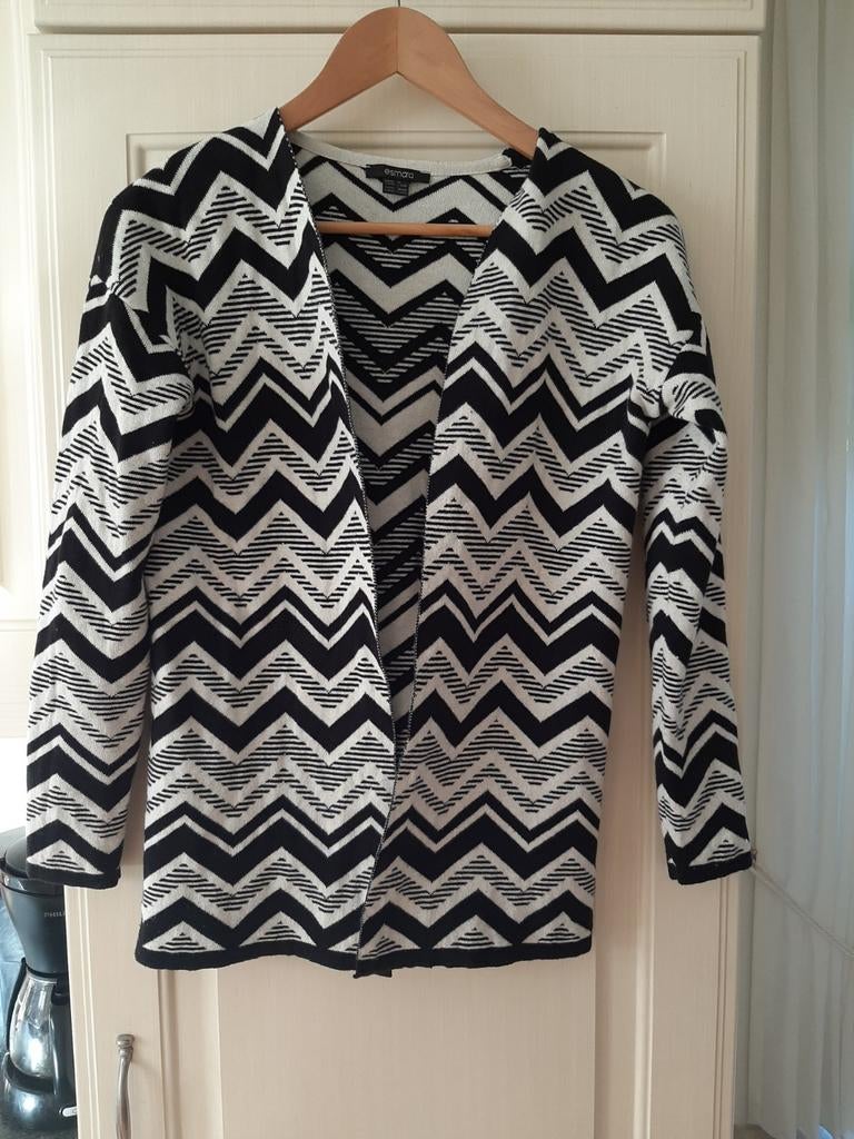 Nieuwstaat zwart wit esmara vest s 36, Zwart, Zo goed als nieuw, Maat 36 (S), Esmara