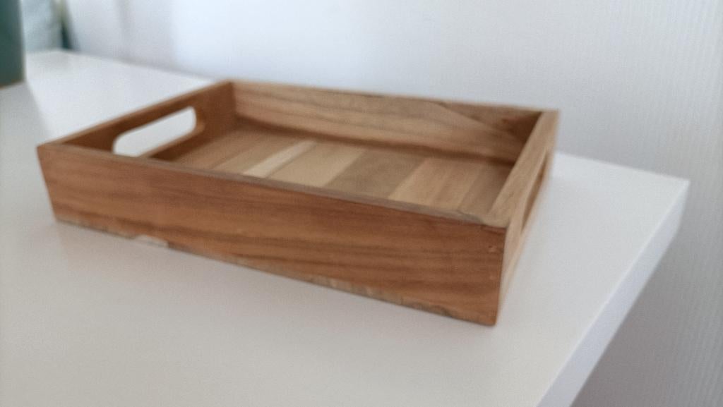 Klein teak dienblad ** NIEUW**, Ophalen of Verzenden, Nieuw, Rechthoekig, Hout